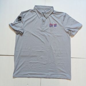 Super Bowl XXIII Guest Services Gray Polo Shirt. Mens XL. Used Allegiant Stadium